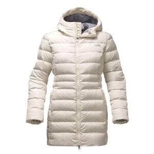 The North Face Gotham Parka II 550 Hooded Down Coat Beige White Women XL